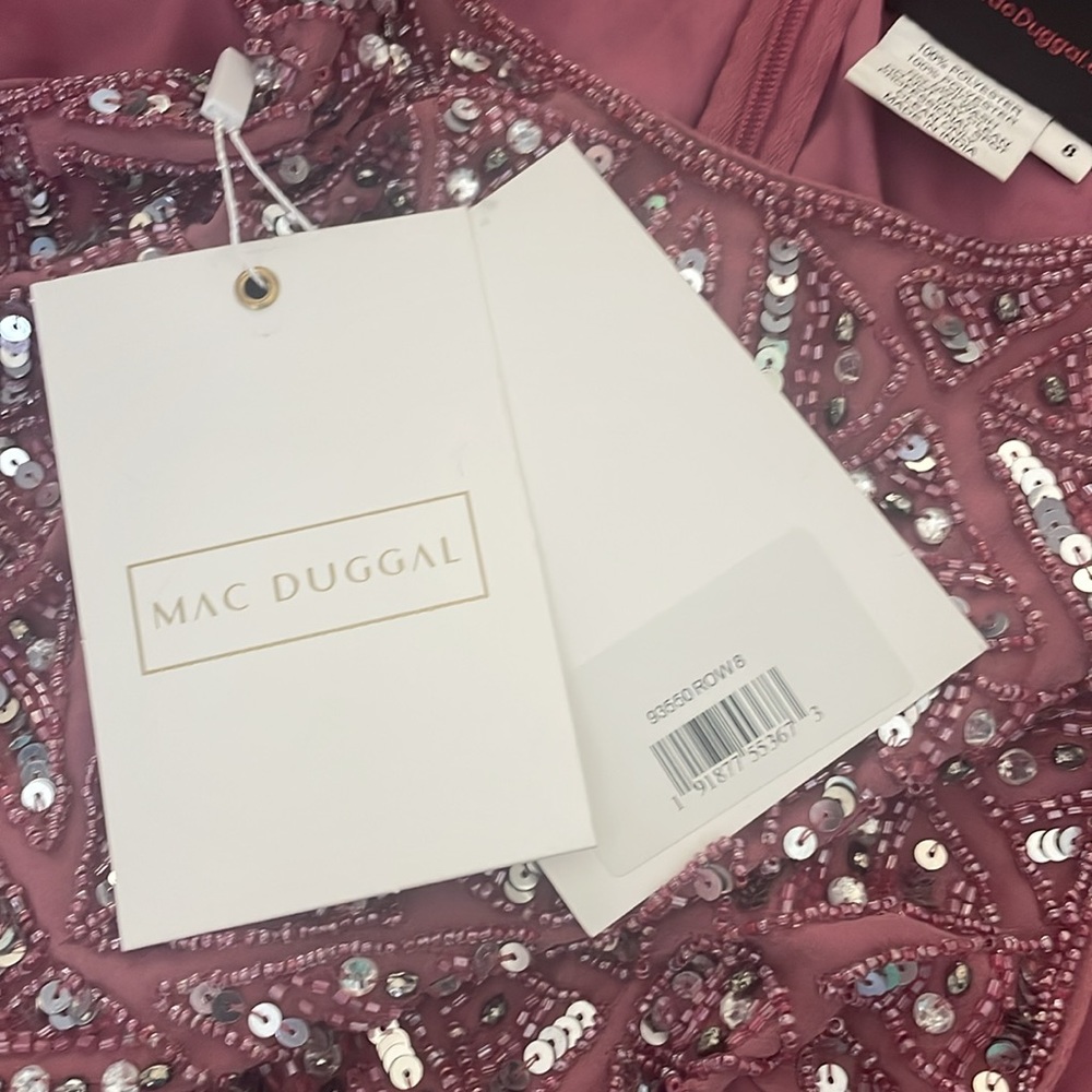 Mac Duggal Pink Sequin Sheath Midi Dress - Picture 13 of 15